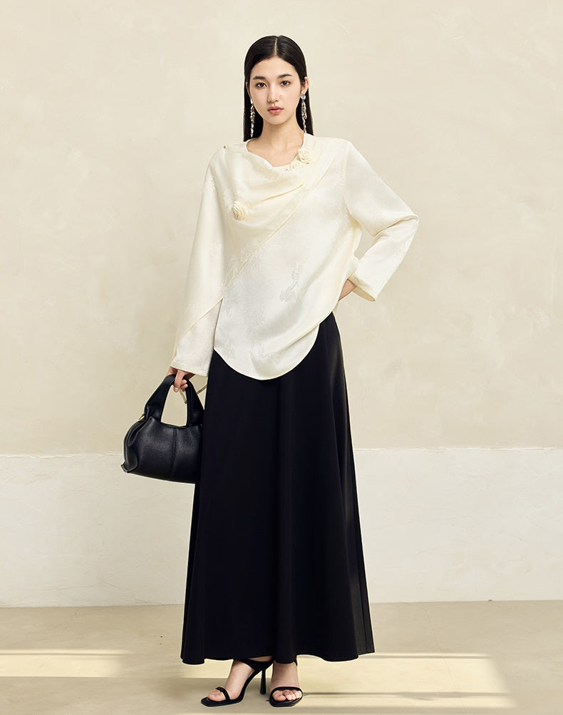 HECO Acetate texture Handmade Rose Top Women - DARK.