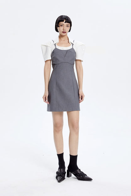 TINY IN fake two-piece sleeveless short dress-ACHA
