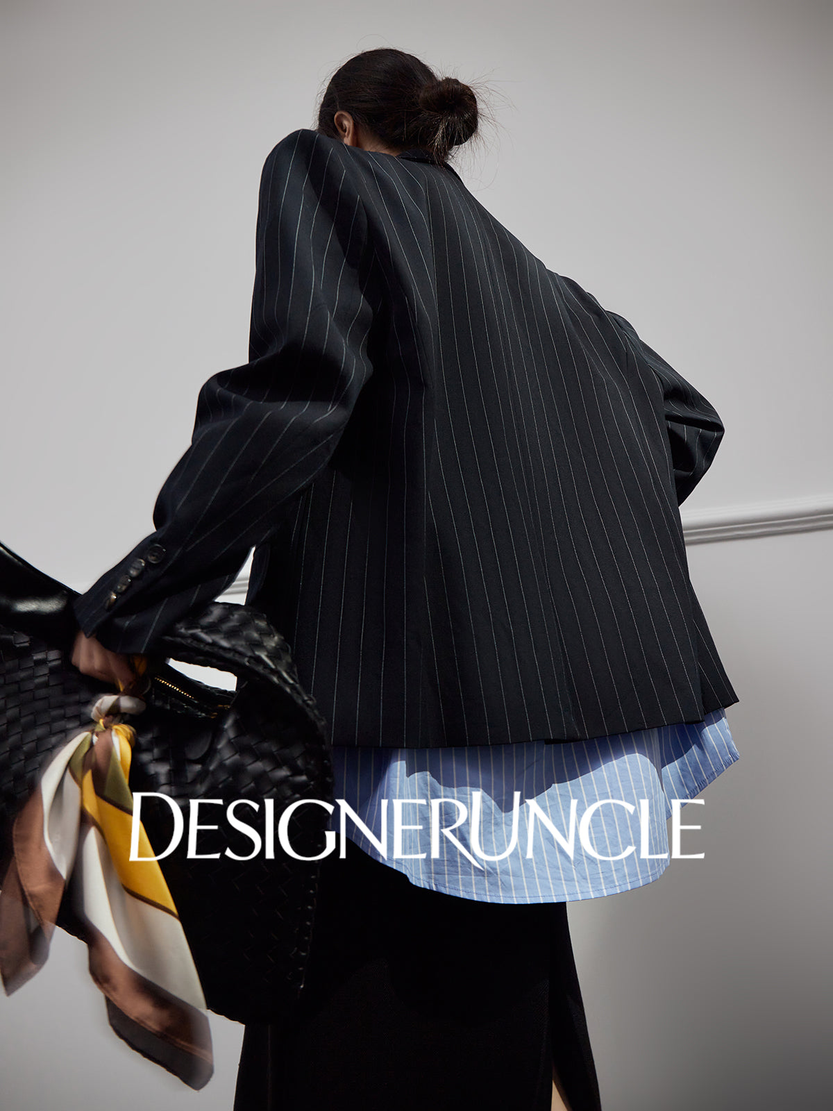 DGU "Deep World" dark blue loose blazer commuter versatile high-end top - Joseph.