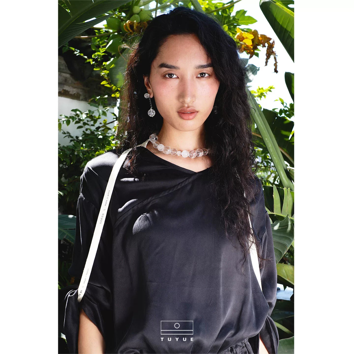 TUYUE natural white crystal hierarchical necklace- JOHN