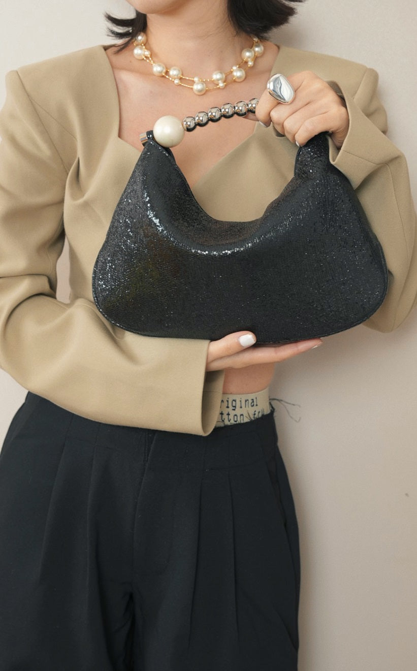 IUBALLET Beaded Chain Hobo Bag - POWER.