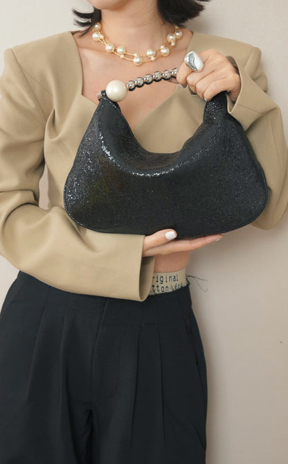 IUBALLET Beaded Chain Hobo Bag - POWER.