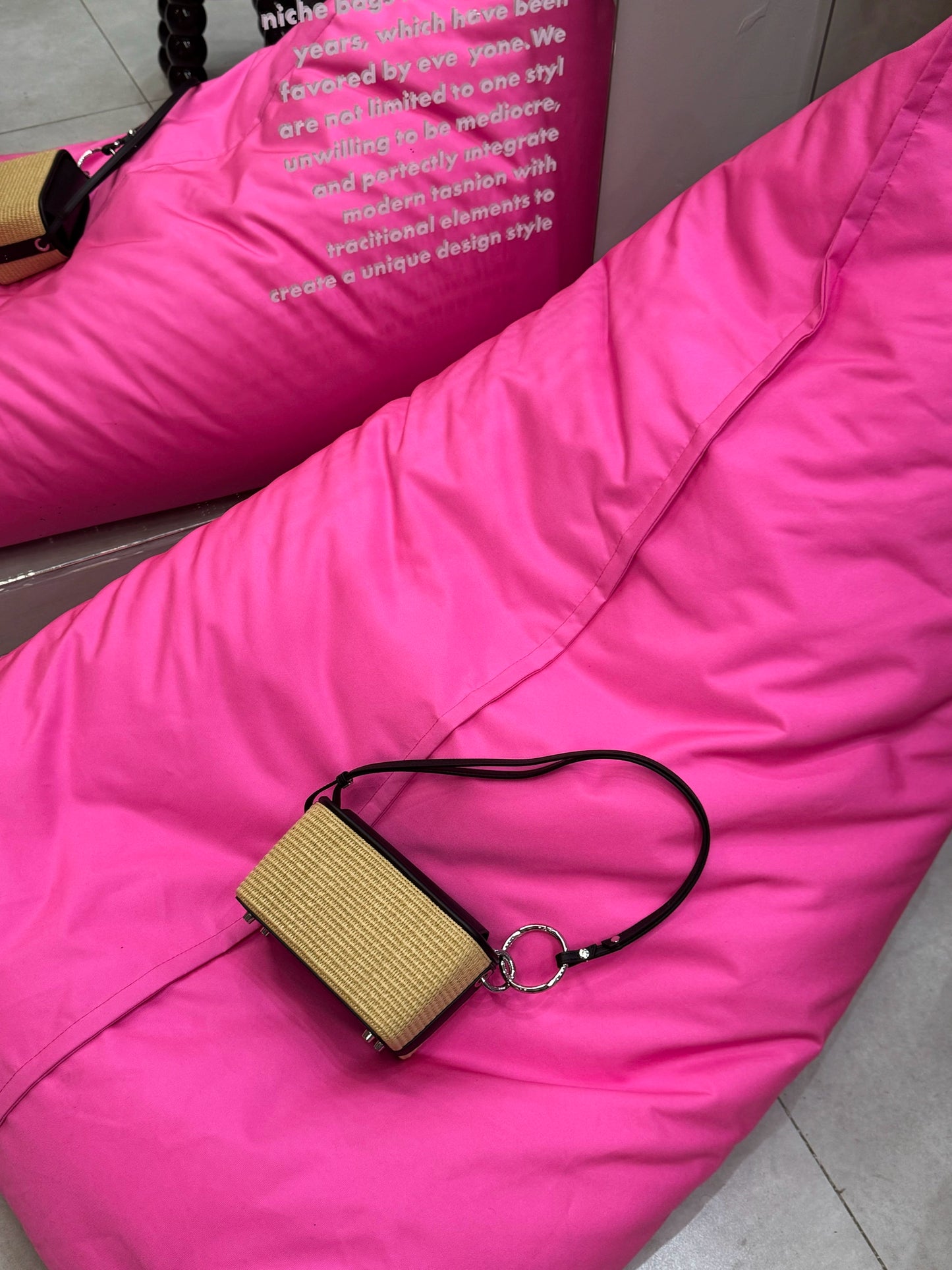 IUBALLET Elegant Woven Small Square Bag - YELLOW.