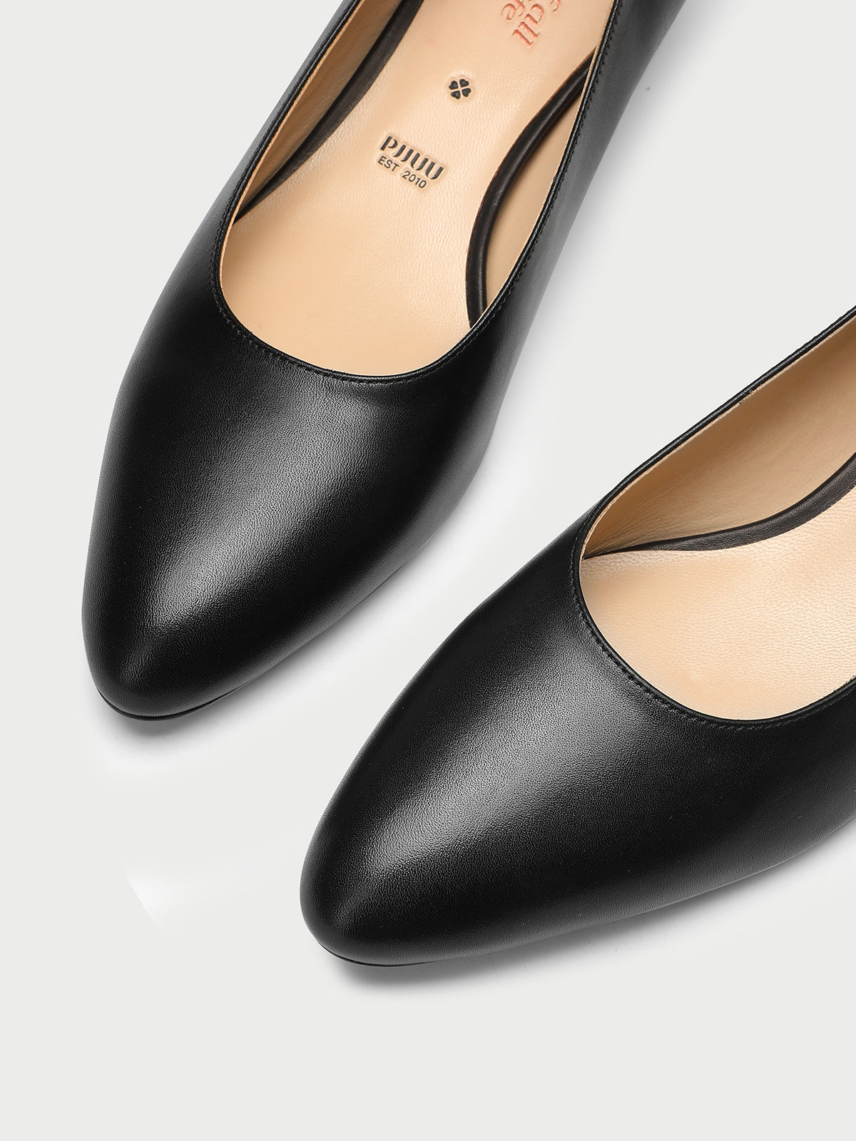 Pjjuu New Professional Civil Servant Interview Leather Medium Heel - WORKING