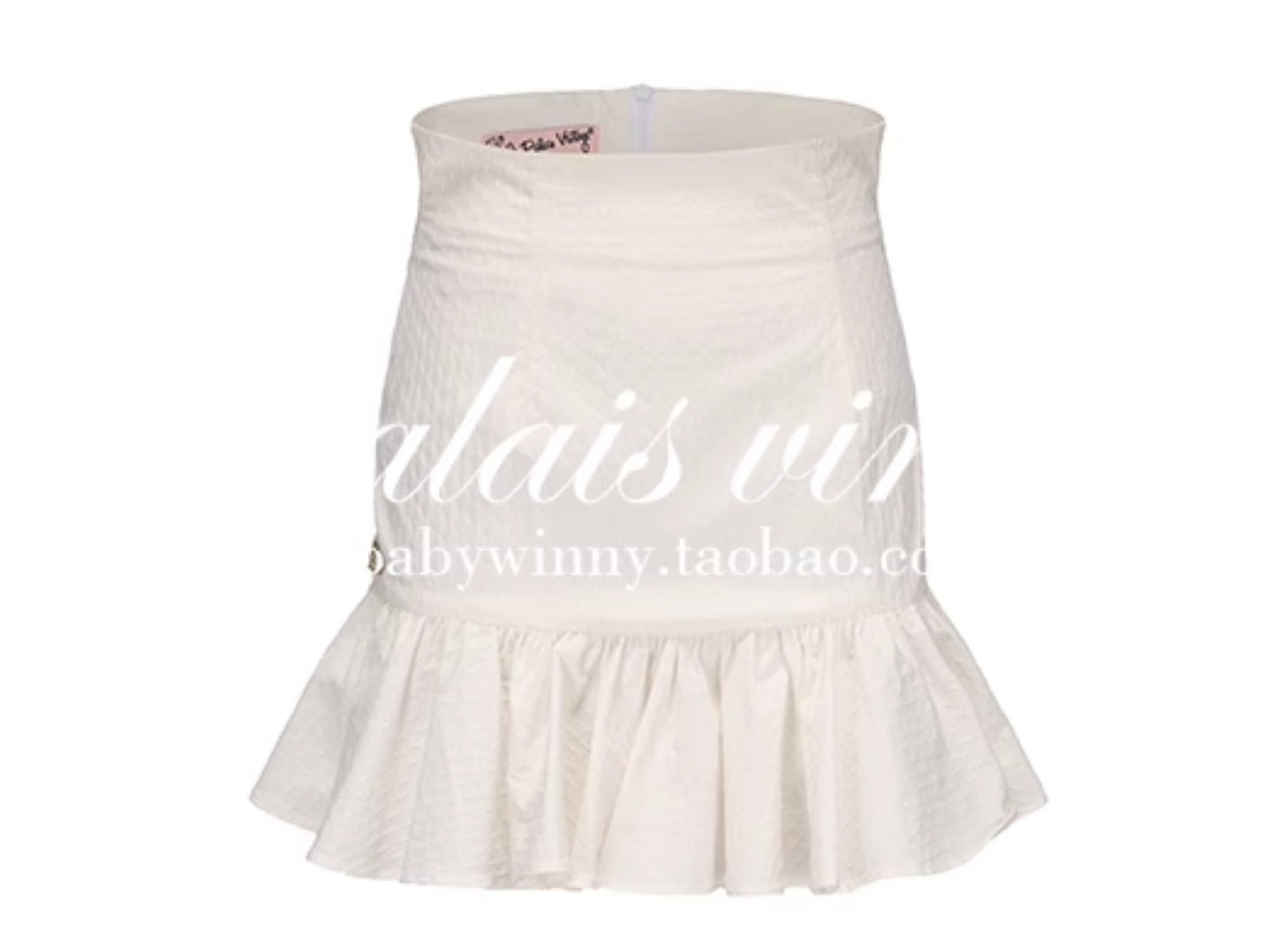 Le Palais Vintage French Girly Pure White Puff Sleeve Short Top and Ruffled Skirt-ASDA.