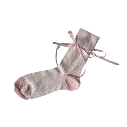 Le Palais Vintage Luxury Ribbon Cotton Socks-Gaby