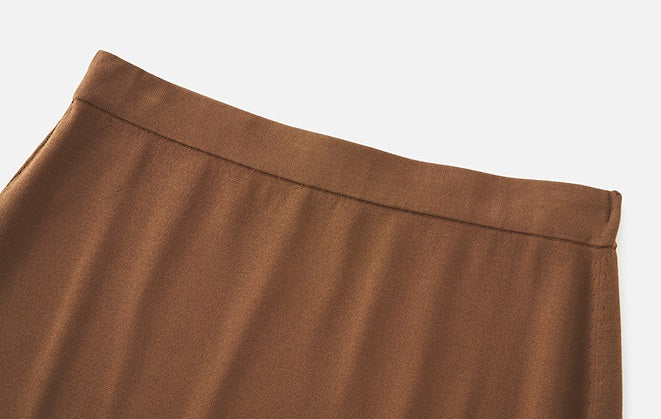 ZHUCHONGYUN sequin embroidery straight knit skirt and vest-REM.