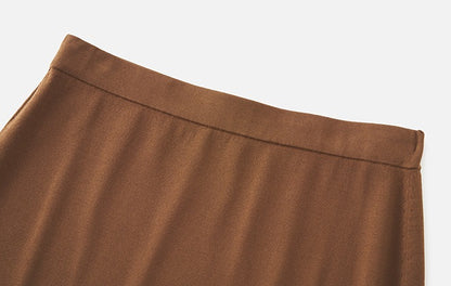 ZHUCHONGYUN sequin embroidery straight knit skirt and vest-REM.