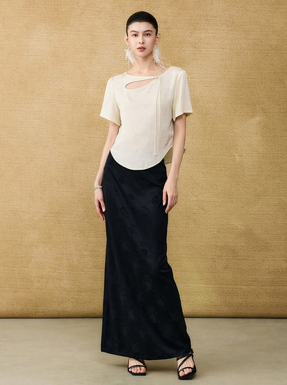 HECO Chinese style hollow fringe disc buckle short top - MASTER.