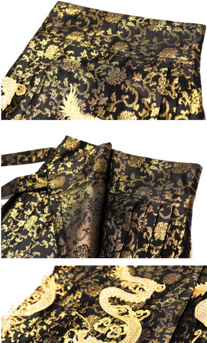 HECO Golden Dragon Year Horse Face High Waisted Skirt - allen.