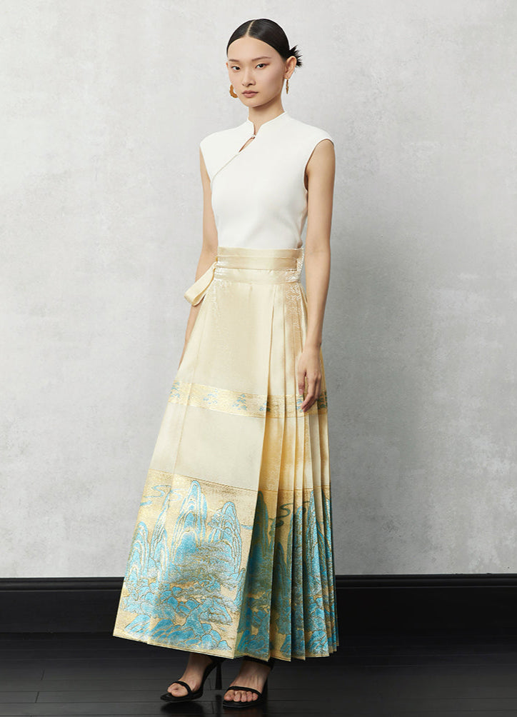 HECO weaving Jinshan jacquard horse face long skirt women - vin.
