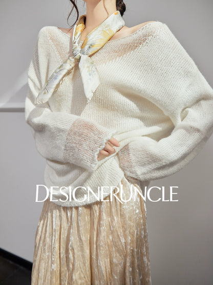 DGU "Soft Light"women's sweater loose and versatile shows thin and lazy knitted jacket - CREW.