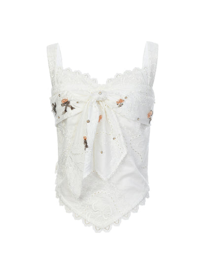 FAME Rococo Island Wave Frolicking Fake Two-piece Suspender Top - LUCAS