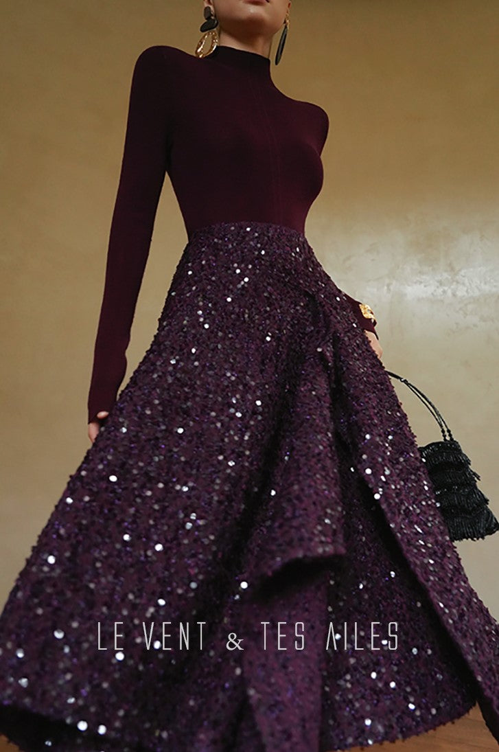 LE VENT&TES AILES seamless Yangtze yarn wool high-neck knit turtle neck-FEY