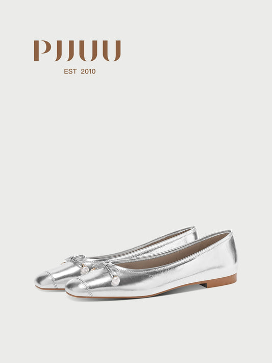 PJJUU Classy round toe flats pumps- CONK.