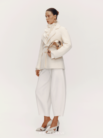 ATELIER MISS LU  intage flower buckle sheep wool blazer - RELIC.
