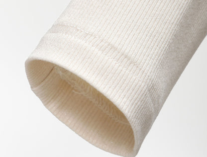 WANGXO | Sprinkled Silver Knit Lace Inlay with Twisted Pleated V-Neck Top- SIA.