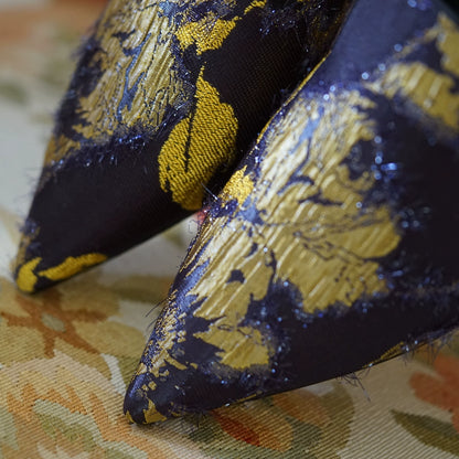 B-FEI rich and elegant special fabric flower flat mules-HASHI.