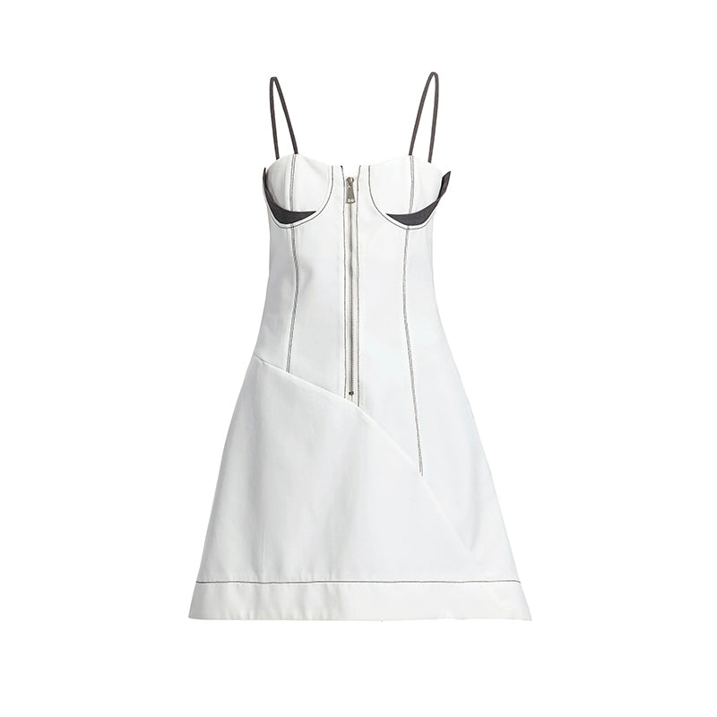 TINY IN bra embellished slip cinched waist slim small sexy dress - CIA