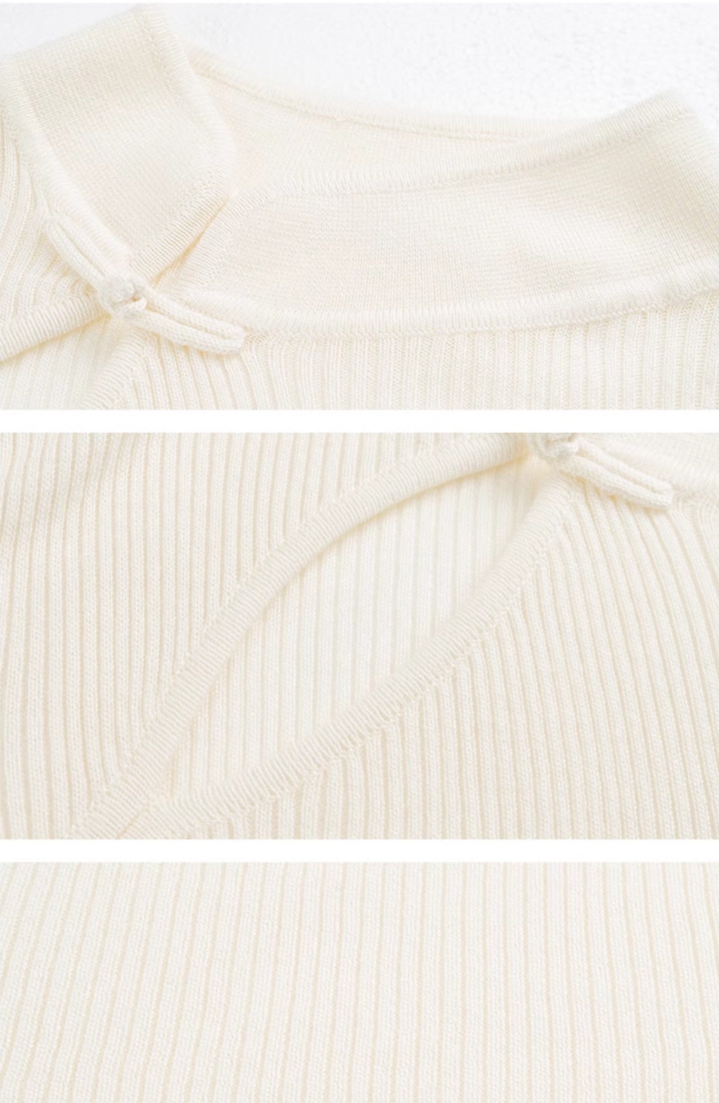 HECO Stand Collar red black white apricot Slim Bottom top Spring - treat.