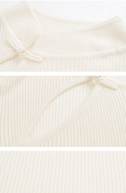 HECO Stand Collar red black white apricot Slim Bottom top Spring - treat.