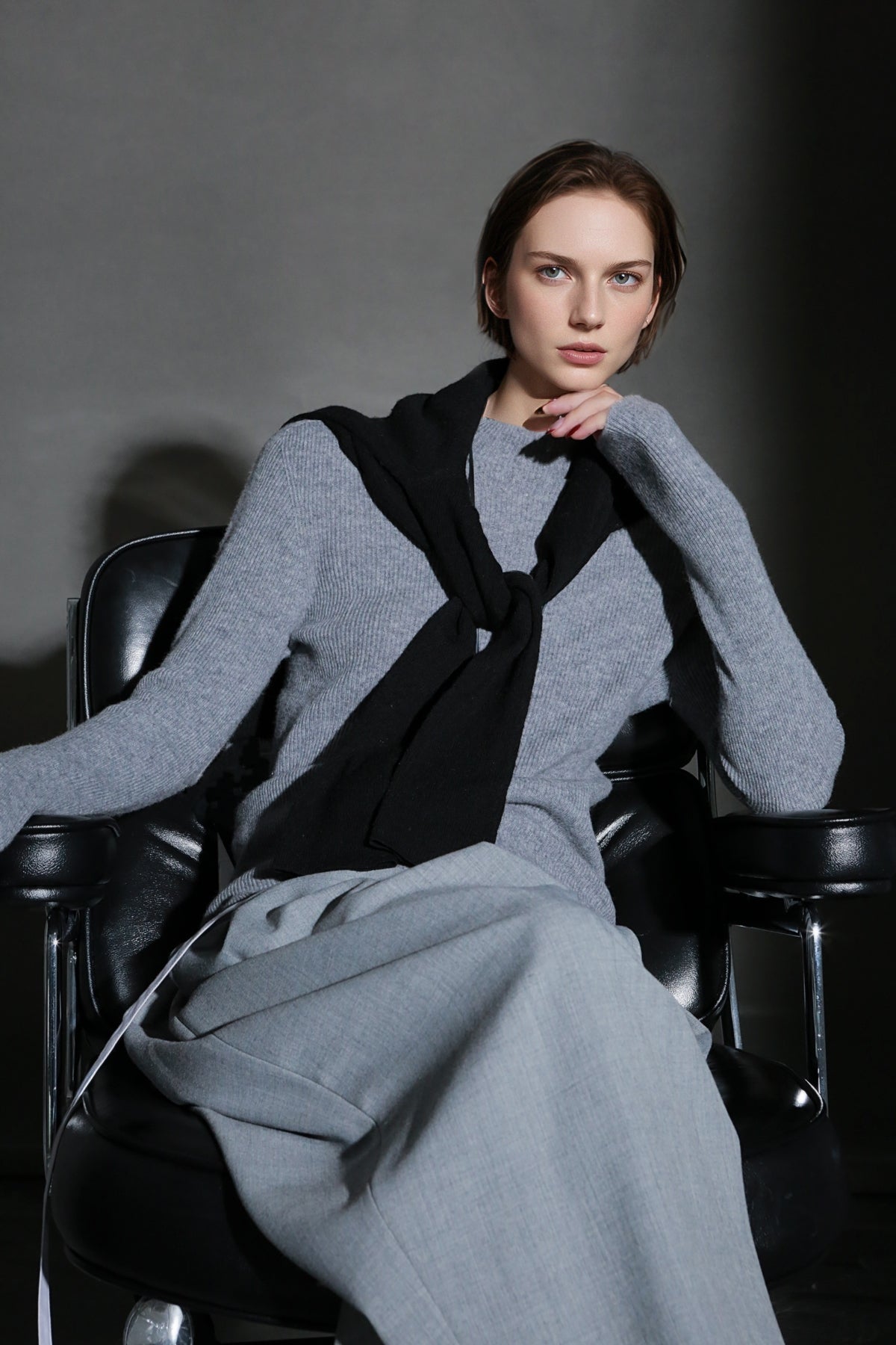 PIAOIN minimalist wool base layer women's turtle neck sweater top-GENA