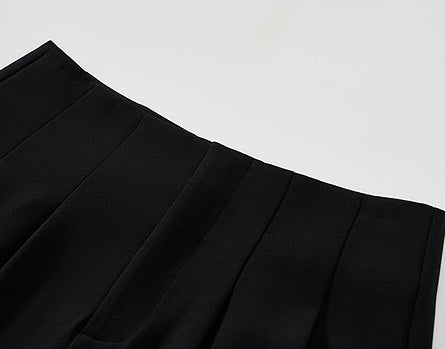 COMME MOI Lu Yan Designer's new commuter acetic high-waisted double-pleated wide-leg pants - MARD.