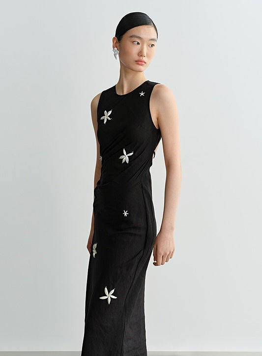 COMME MOI summer shell beaded sleeveless dress -  PUPPY.