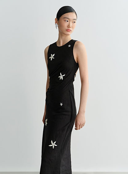 COMME MOI summer shell beaded sleeveless dress -  PUPPY.