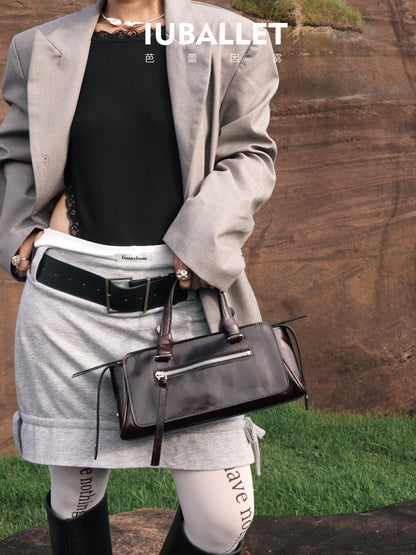 IUBALLET Independent Liner New Leather Fringe Motorcycle Bag - DANGER,