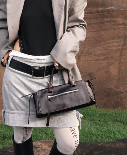 IUBALLET Independent Liner New Leather Fringe Motorcycle Bag - DANGER,