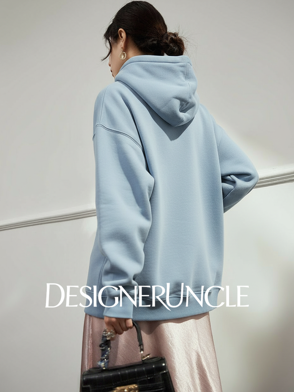 DGU×LAB "Skyland" blue new hooded loose lazy style printed sweatshirt - FATHER