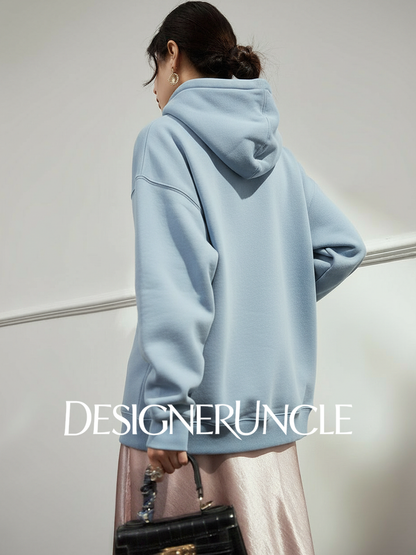 DGU×LAB "Skyland" blue new hooded loose lazy style printed sweatshirt - FATHER