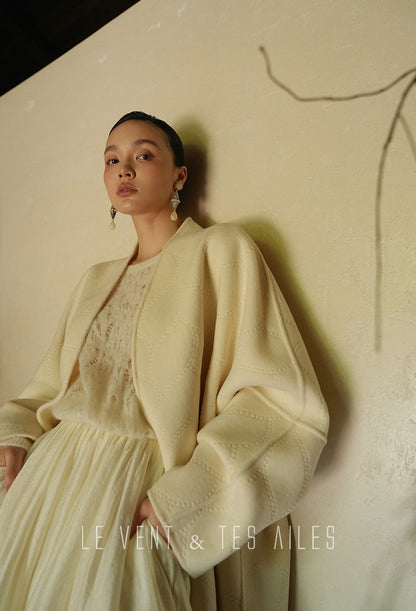 LE VENT&TES AILES French romantic luxury full midi summer skirt -RINA