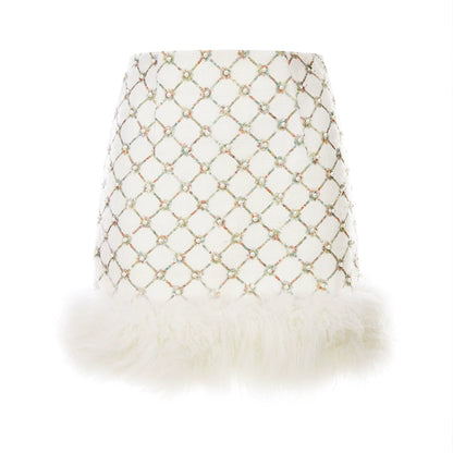 Wardrobes By Chen Elegant Embroidered Sequin/Bead Jacket/Short Skirt-Jay