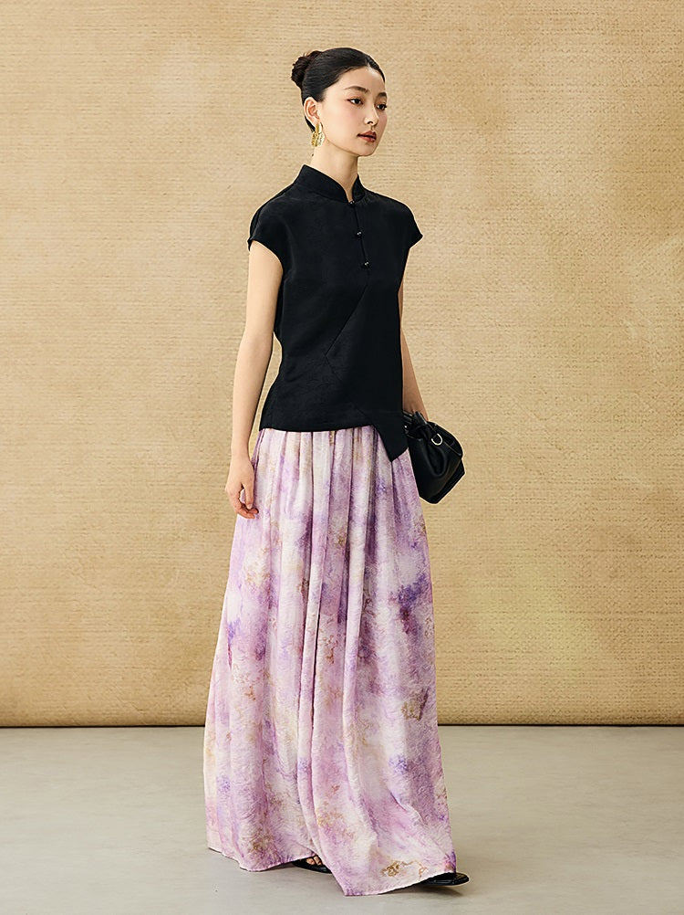 HECO Chinese Style Improved Small Stand Collar Shirt - HEAT .