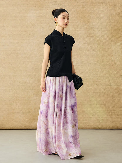 HECO Chinese Style Improved Small Stand Collar Shirt - HEAT .