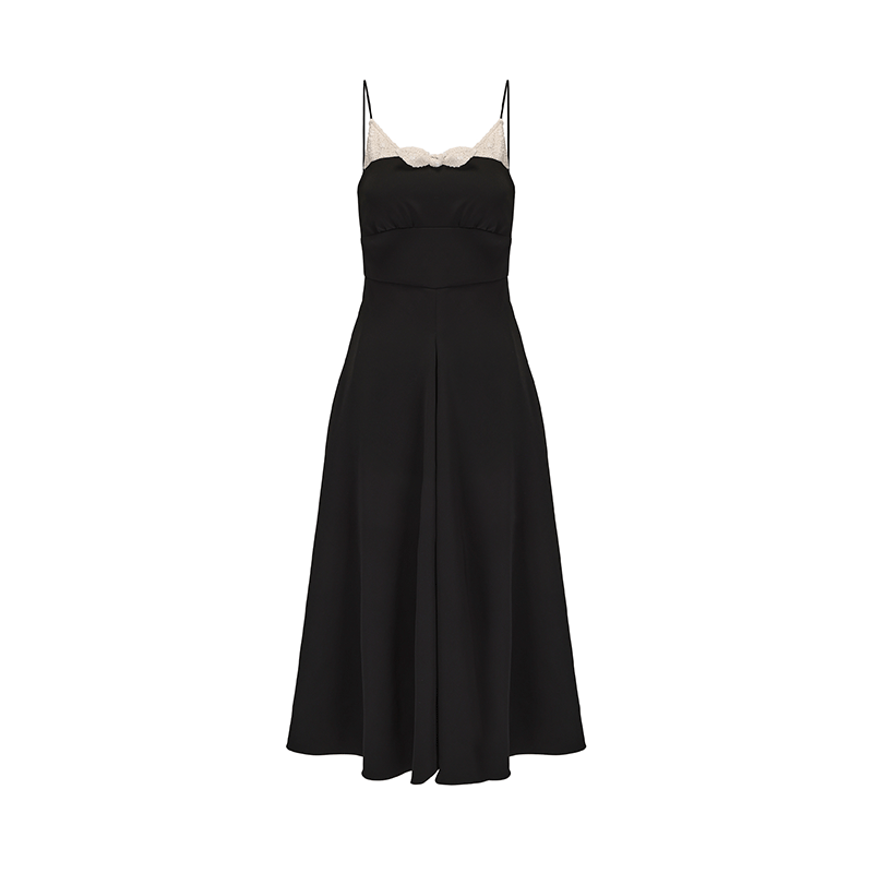 ATELIER MISS LU Spring/summer Bubble Texture Spell Receiver Waist Slip Dress - EVADE.