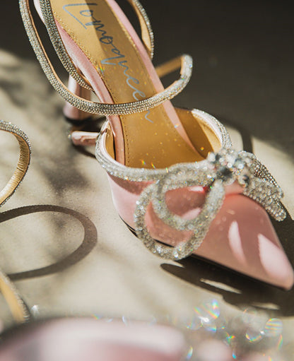 SHOESZOOO Strap French Pointed-toe Stiletto Heel- MEDIA.