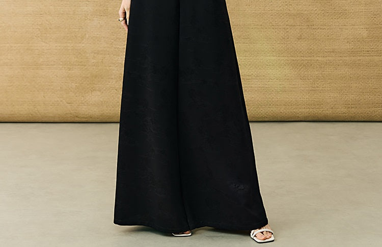 HECO Chinese high-end acetate jacquard drape slimming trousers - QUEEN.