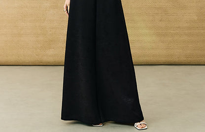 HECO Chinese high-end acetate jacquard drape slimming trousers - QUEEN.