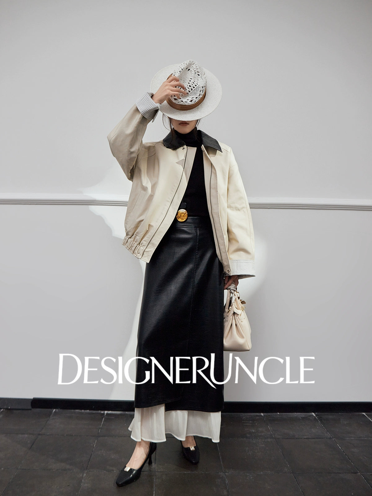 DGU Beige jacket light luxury design sense retro trend niche casual top - TSWR.