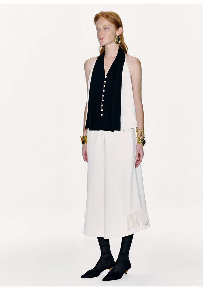 ATELIER MISS LU Backless Halterneck A-line Vest Top - SCOUT