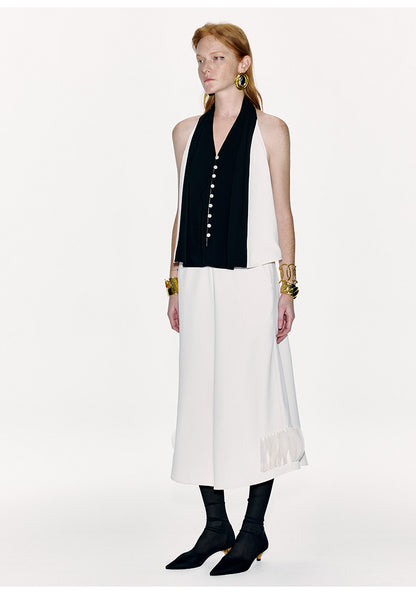 ATELIER MISS LU Backless Halterneck A-line Vest Top - SCOUT