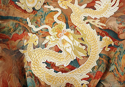 HECO Chinese Waist Cinched V-Neck Dress - QIN