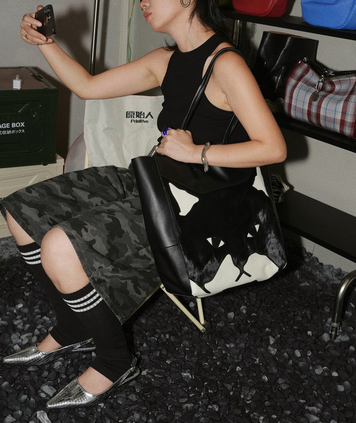 IUBALLET Large Capacity One Shoulder Horsehair Leather Bucket Bag - ENVISION.