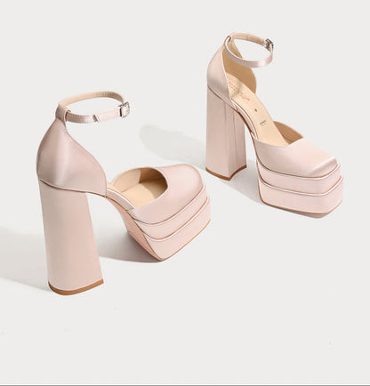 PJJUU women's new platform wedding shoes  - GUIDE
