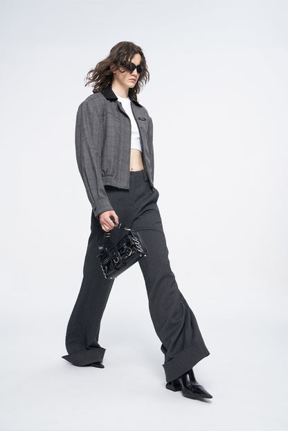 ANNAKIKI waistless fold deconstruct wide-leg pants for women-HITOME