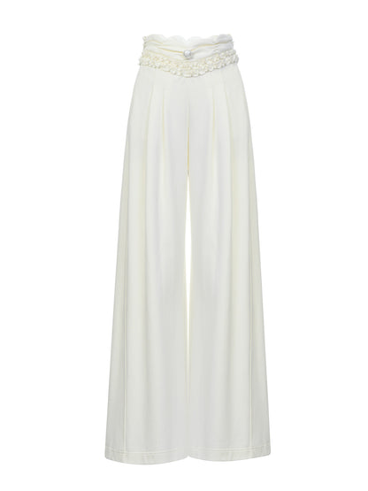 FAME Rococo Embroidered Lacey Pants- ANTHONY
