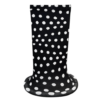ANNAKIKI women's clothing black shaped polka dot skirt knitted hip skirt-SUZY